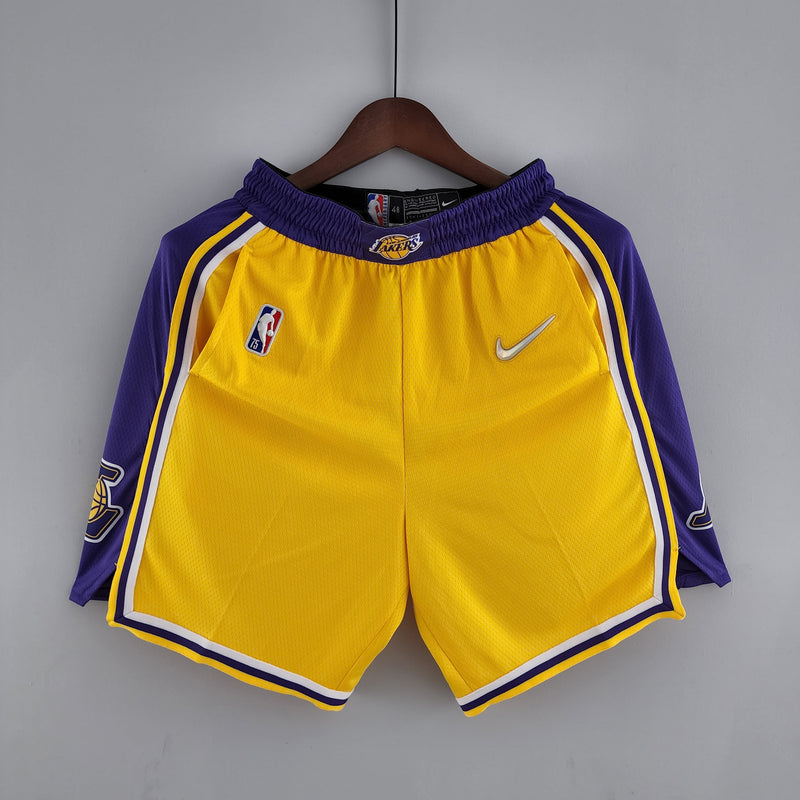 Shorts Los Angeles Lakers Amarelo - Shark Store