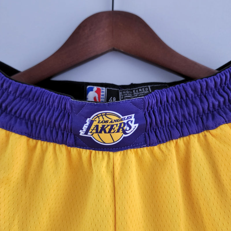 Shorts Los Angeles Lakers Amarelo - Shark Store