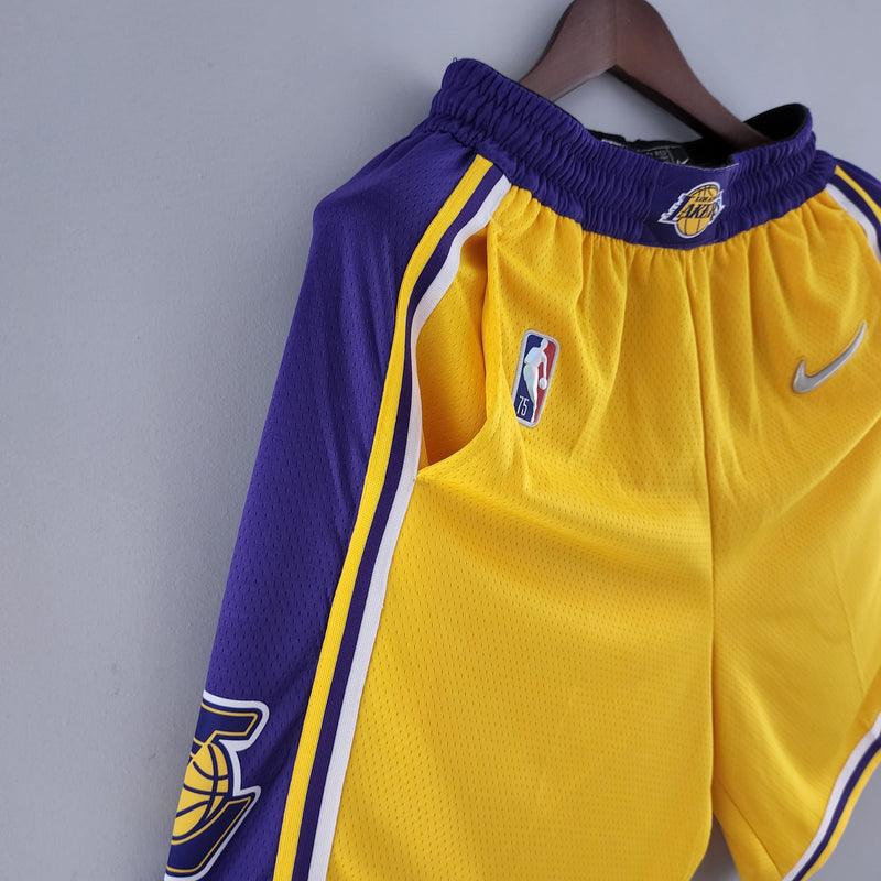 Shorts Los Angeles Lakers Amarelo - Shark Store