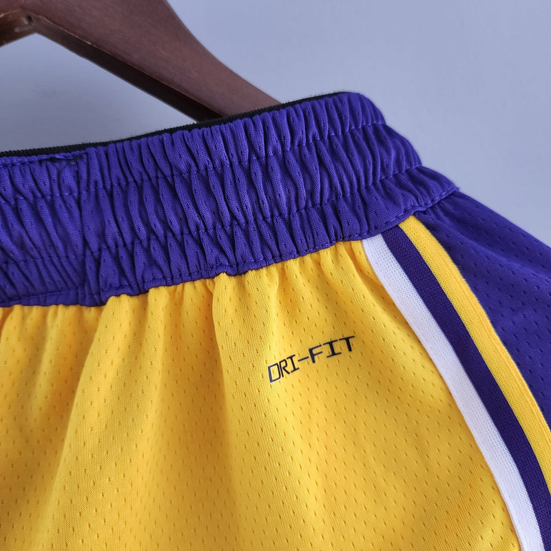 Shorts Los Angeles Lakers Amarelo - Shark Store