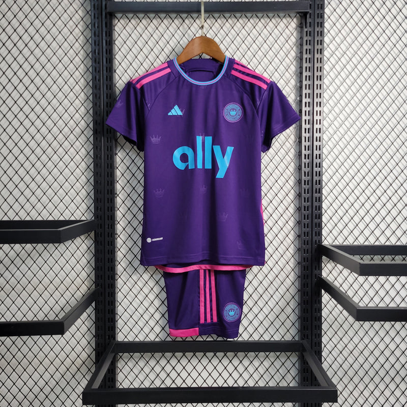 Camisa De Futebol Kit Infantil Charlotte 23/24 fora - Shark Store